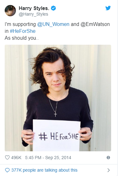 Harry Styles feminist  toxic masculinity Harry Styles