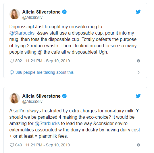 alicia silverstone  Crystal Deodorant  Alicia Silverstone against Starbucks Clueless 