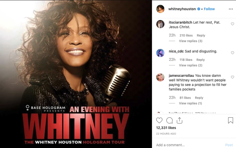  Whitney Houston Hologram  An Evening with Whitney