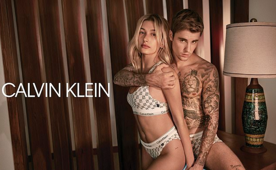 Hailey Baldwin and Justin Bieber   the Biebers CK Underwear Calvin Klein 